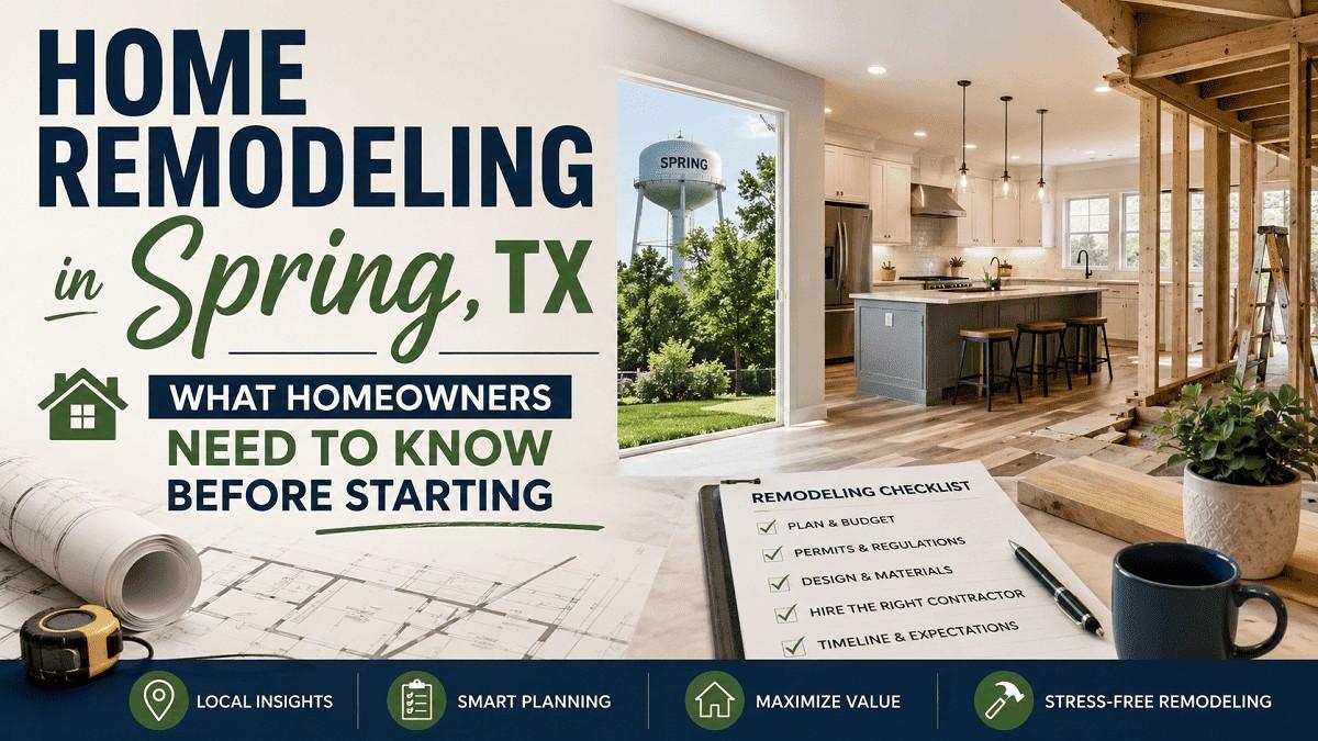 Home Remodeling in Spring, TX — What Homeowners Need to Know Before Starting
