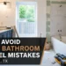 Bathroom remodeling in Houston TX with renovation tools and tiled shower installation.