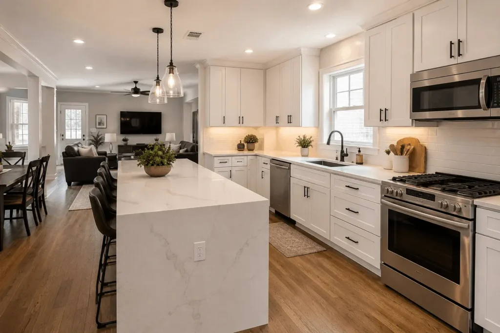 Kitchen Wall Removal after houston builder pro working