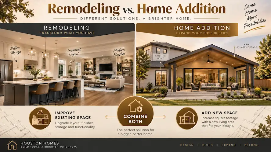 Comparison of home remodeling and home addition projects