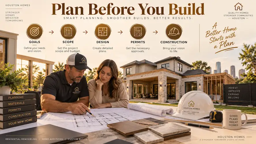 Home addition remodeling planning process from design to construction