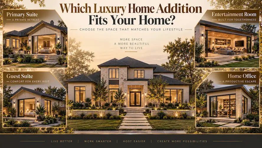 Luxury home addition design options for Houston homes