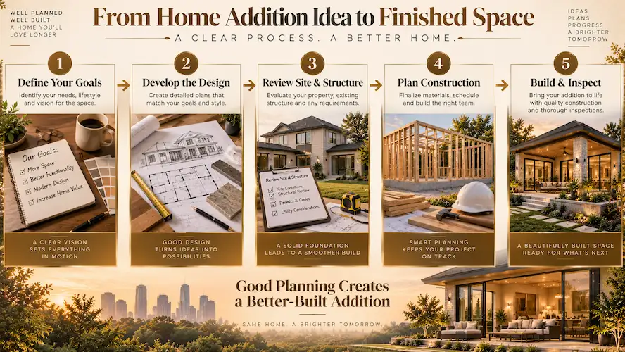 Luxury home addition planning and construction process