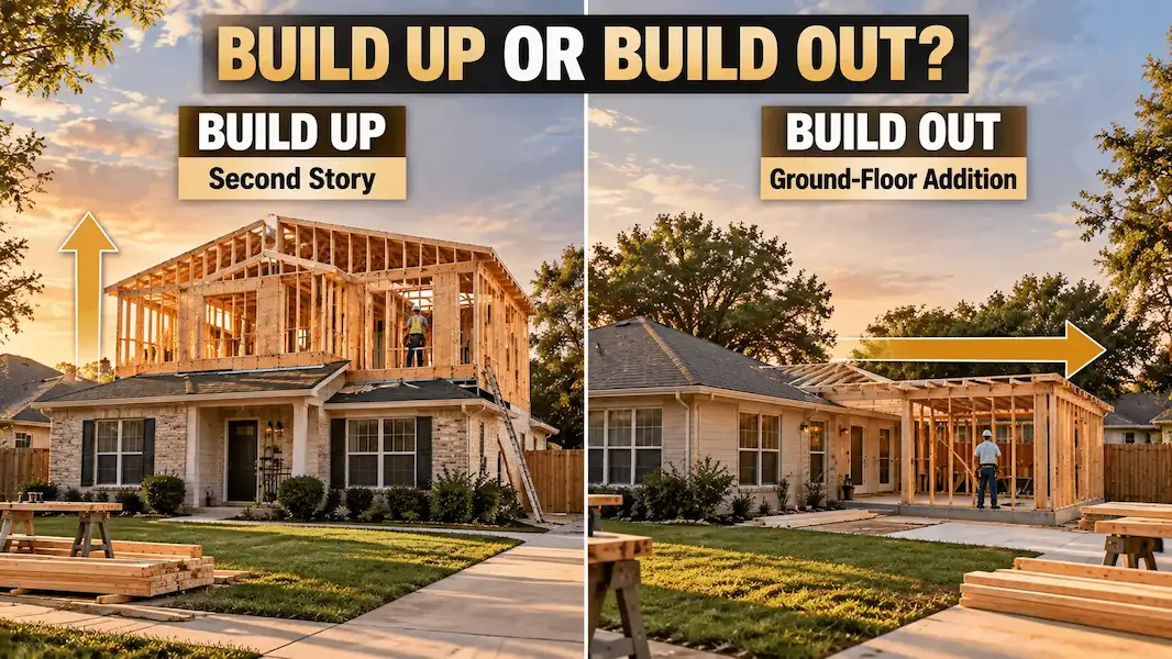 Second story addition versus ground-floor home addition