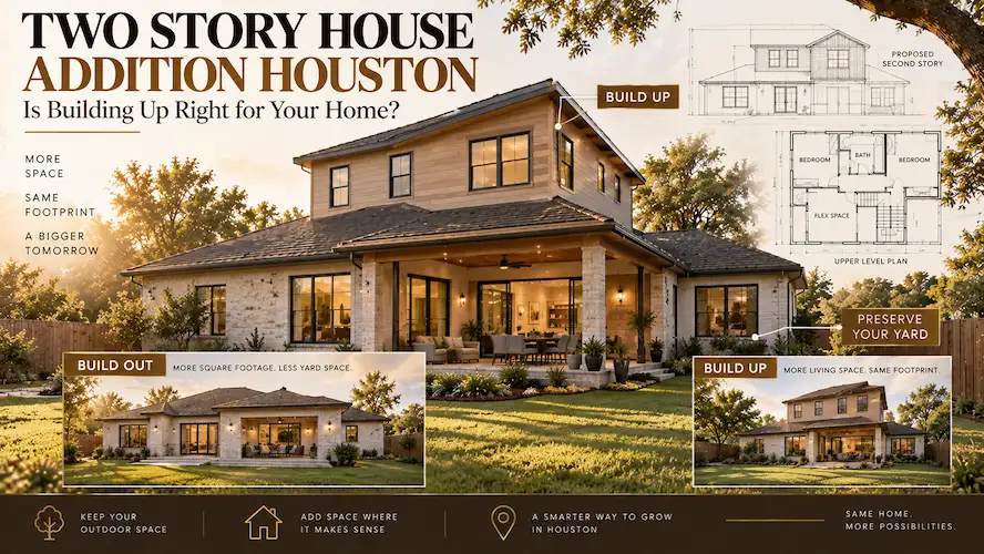 Two Story House Addition Houston: Is Building Up the Right Choice?
